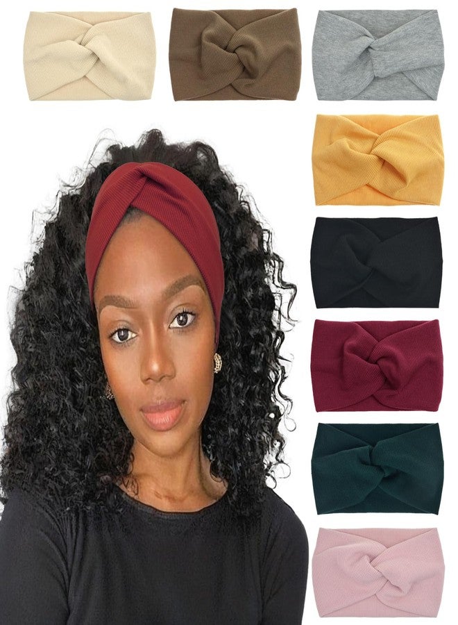 AQOKKA Elastic Knotted Headbands for Women Criss Cross Head Bands for Women's Hair Non Slip Boho Wrap Twisted Hair Accessories - Image 1